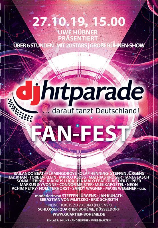 Gewinnt Tickets für das Fan-Fest der dj-hitparade