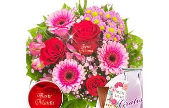 Gewinnt zum Muttertag einen Blumenstrauß mit Vase und Schokolade für Eure Mutter