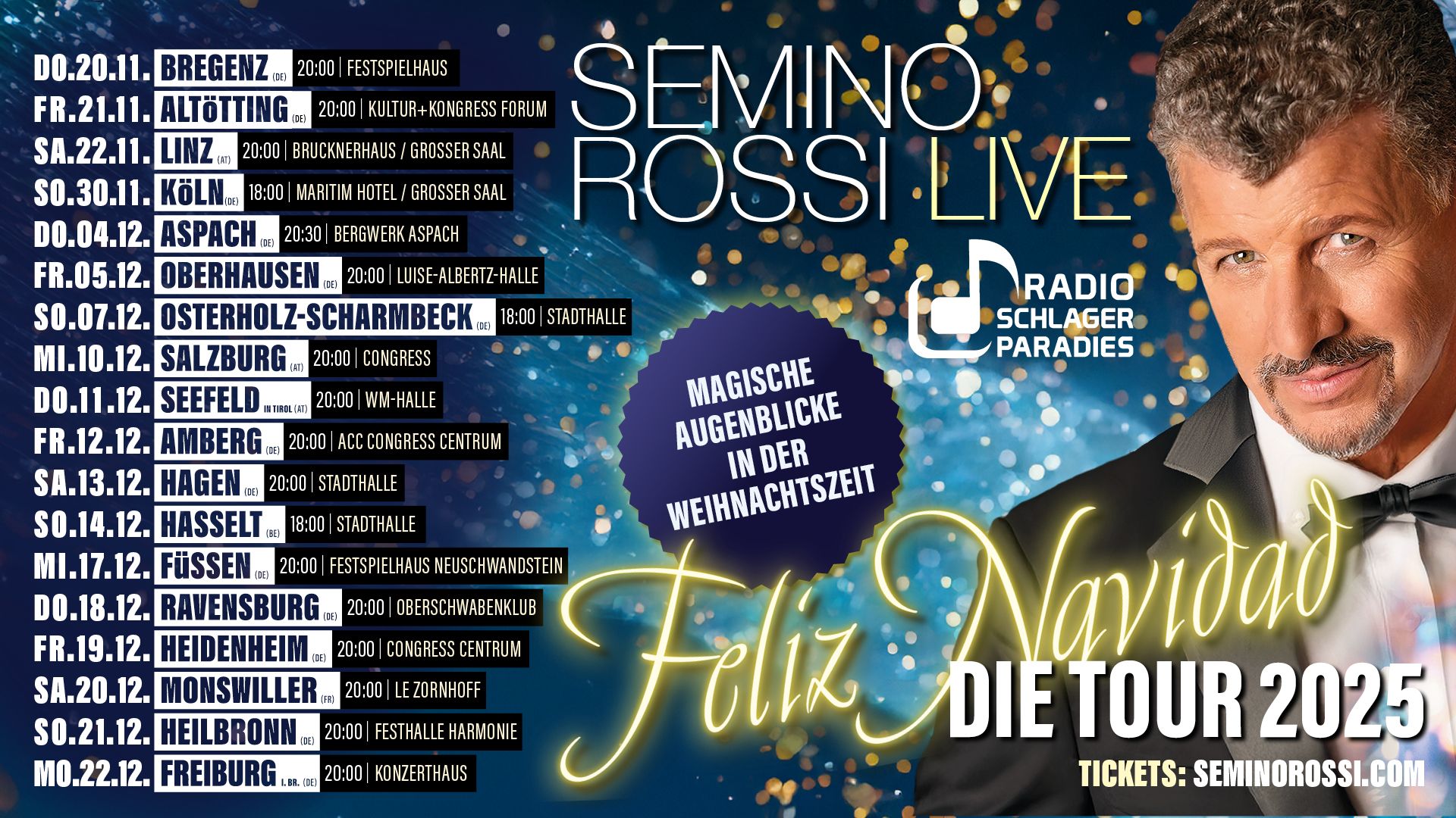 Semino Rossi LIVE Magische Augenblicke in der Weihnachtszeit